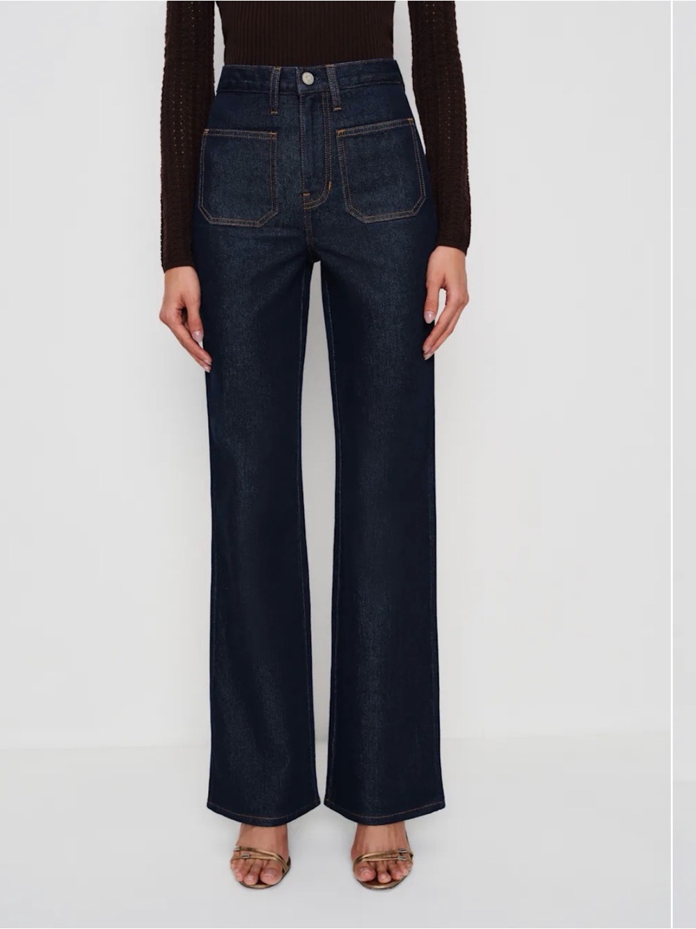 Alyssa Stretch High Rise Wide Leg Jeans, size 26, seneca, NWOT